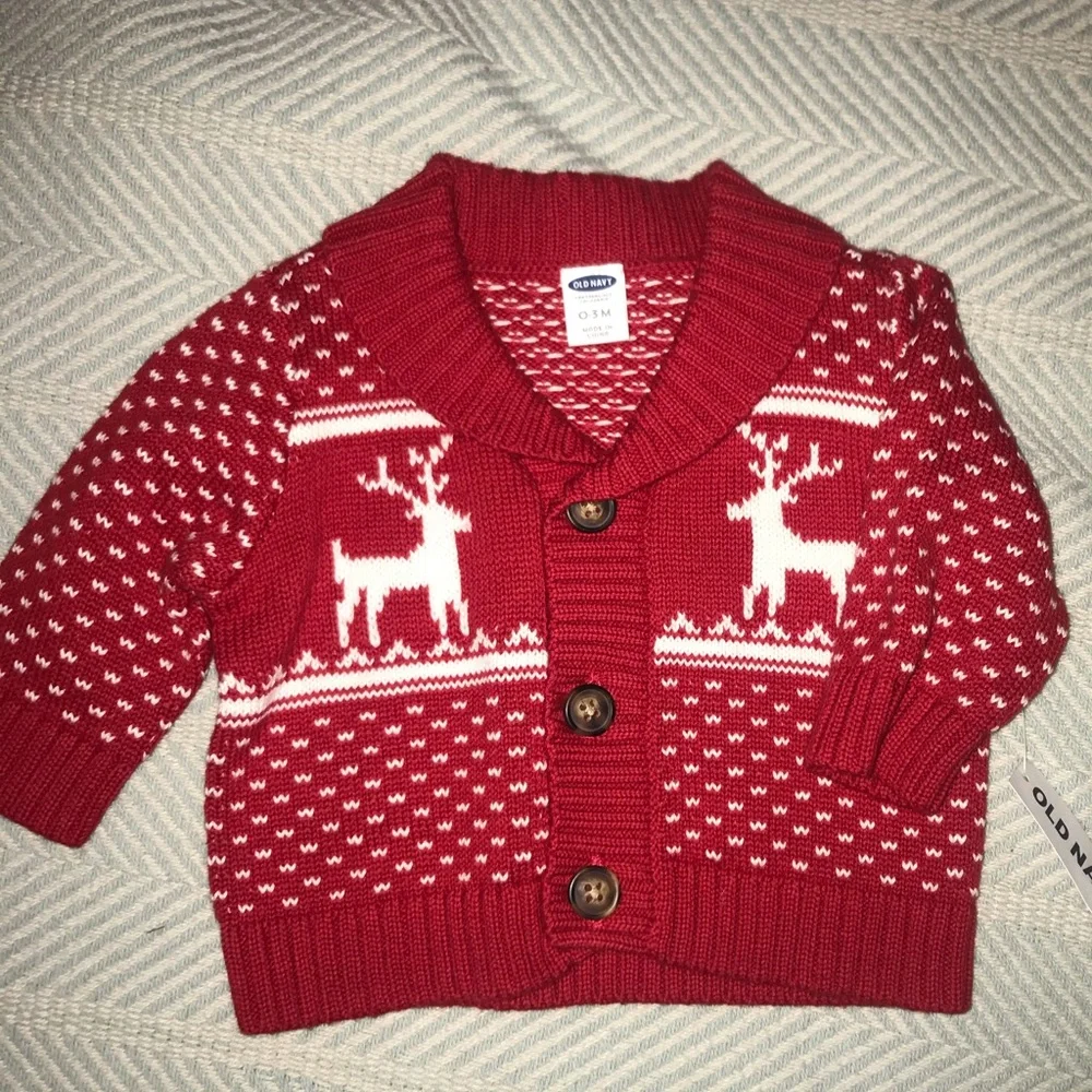 NEW Old navy holiday red cardigan